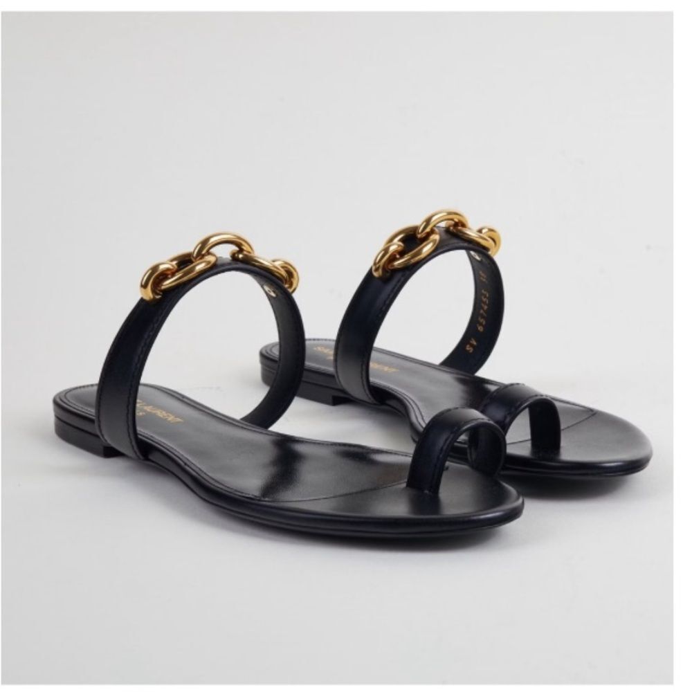 Saint Laurent Women's Black Sandals - Picture 2 of 9